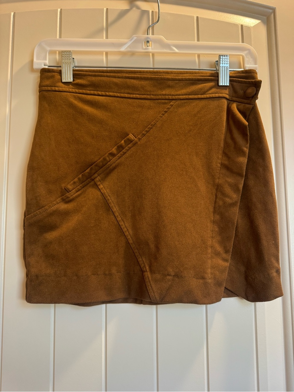 Forever 21 Brown Asymmetrical Wrap Mini Skirt